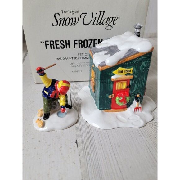 Dept 56 51632 Fresh Frozen Fish snow village accessory Xmas set - Picture 2 of 11